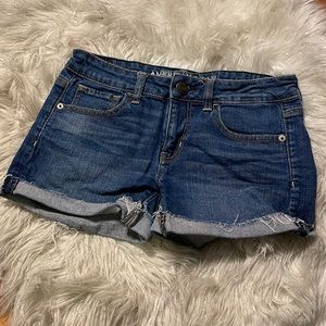 EUC American Eagle shorts with distressed cuffs